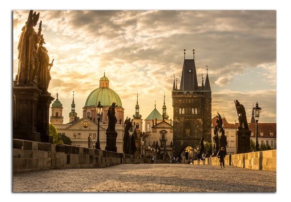 Obraz na plátne Karlov most a malá strana