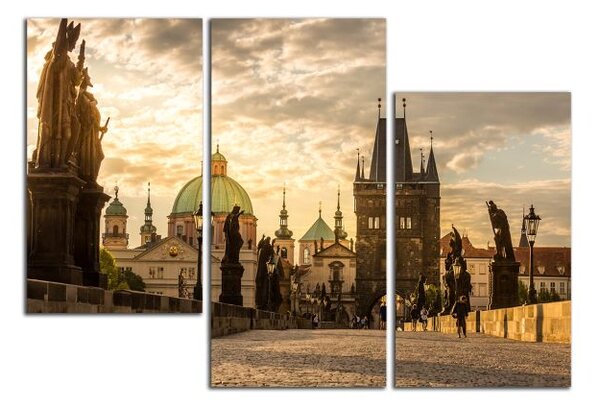 Obraz na plátne Karlov most a malá strana