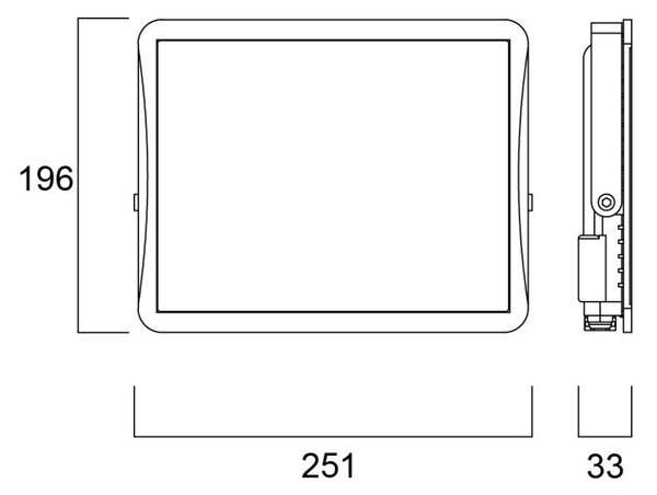 Sylvania 0050167 exteriérový LED reflektor Start Flood IP65 10000lm 4000K čierna