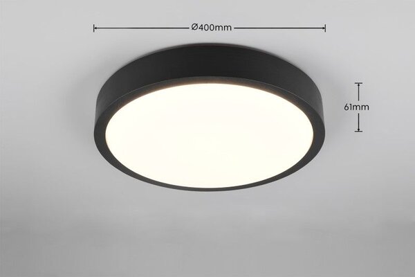 TRIO 647410102 ISEO stropné svietidlo SMD LED D400mm 24W/2500lm 3000K čierna, biela, switchdimmer