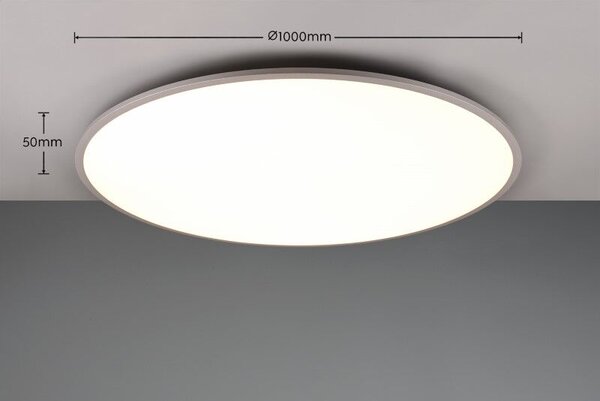 TRIO 641719187 YUMA stropné svietidlo SMD LED D1000mm 53W/6700lm 3000-6500K titanová, biela, stmievateľné, diaľkový ovládač