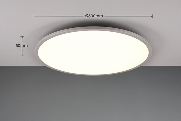 TRIO 641719287 YUMA stropné svietidlo SMD LED D600mm 35W/4200lm 3000-6500K titanová, biela, stmievateľné, diaľkový ovládač, RGBW podsvietenie
