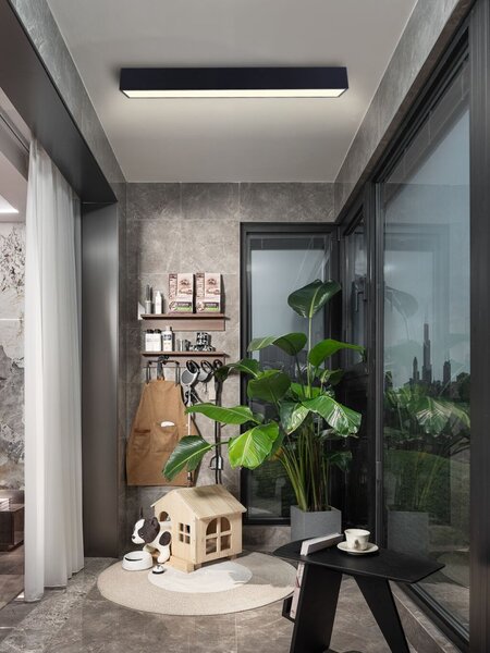 Immax 07074-90 NEO CANTO Smart stropné svietidlo LED 900x150mm 50W/4220lm 3000-6000K, čierne, Zigbee 3.0