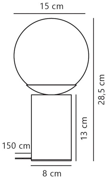 Stolná lampa Lilly Marble, hnedá farba, sklo, mramor, výška 29 cm, Hnedá / hrdzavá, Obývacia izba / jedáleň, Kameň, Guľa