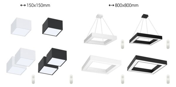 Immax 07074-60 NEO CANTO Smart stropné svietidlo LED 600x150mm 34W/2450lm 3000-6000K, čierne Zigbee 3.0