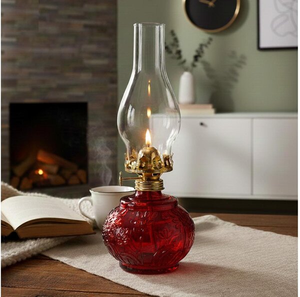 Brilagi - Petrolejová lampa MERLIN červená