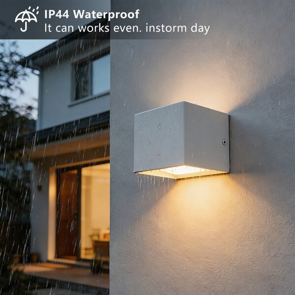 Brilagi - LED vonkajšie nástenné svietidlo DONNANI LED/5W/230V 10 cm biela IP44