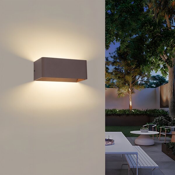 Brilagi - LED Vonkajšie nástenné svietidlo DONNANI LED/7W/230V 20 cm hnedá IP44