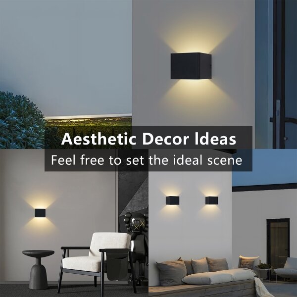 Brilagi - LED vonkajšie nástenné svietidlo DONNANI LED/5W/230V 10 cm čierne IP44