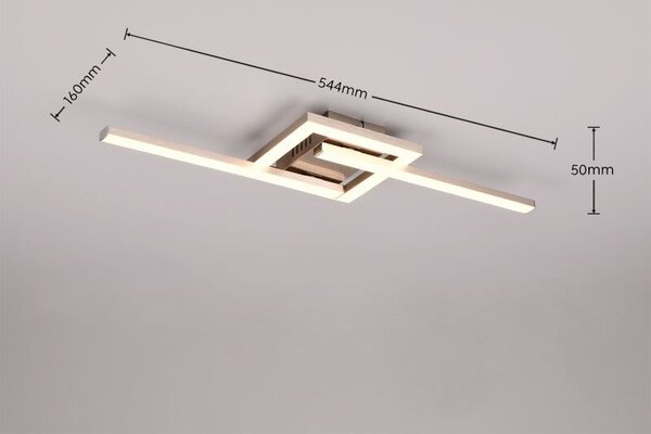 TRIO Reality R67303107 VIALE stropné svietidlo SMD LED 17W/1860lm 3000K nikel matná