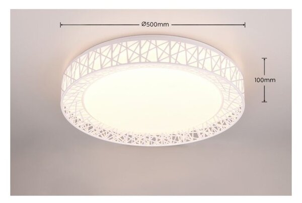 TRIO Reality R67321101 CLUSTER stropné svietidlo SMD LED D480mm 40W/4300lm 2700-6500K biela, stmievateľné, diaľkový ovládač