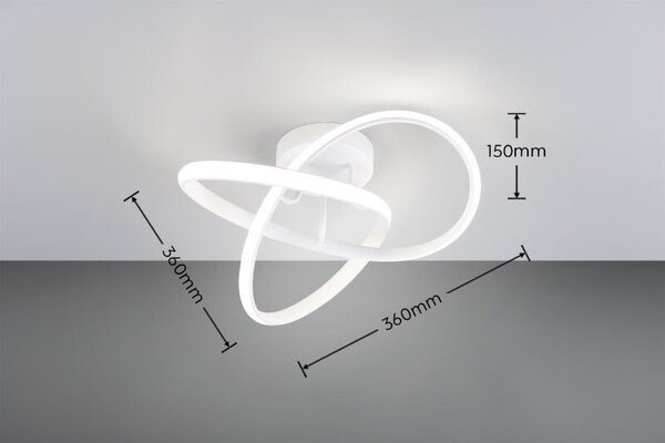 TRIO Reality R62101131 MEO stropné svietidlo SMD LED D400mm 15W/1800lm 4000K biela matná