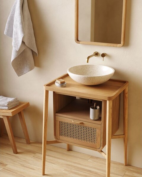 Umývadlo z terrazzo Kave Home Sunday, ø 40 cm