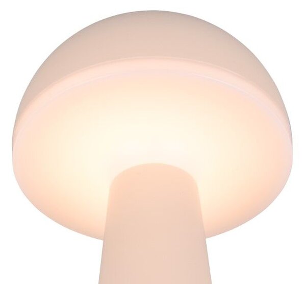 TRIO Reality R57716166 FUNGO vonkajšia stolná lampa SMD LED V310mm 2W/200lm 3000+4000+6500K IP54 piesková, čierna, nabíjateľná batéria, USB-C port, nabíjacia stanica