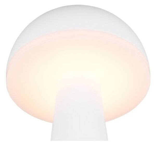 TRIO Reality R57716131 FUNGO vonkajšia stolná lampa SMD LED V310mm 2W/200lm 3000+4000+6500K IP54 biela matná, čierna, nabíjateľná batéria, USB-C port, nabíjacia stanica