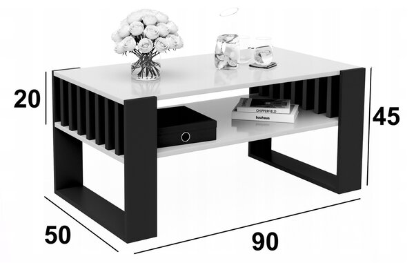 Konferenčný stolík Deer 90x50 - dub/čierna