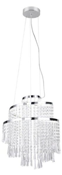 TRIO Reality R37341106 POMP závesné svietidlo SMD LED D380mm 30W/4300lm 2700-6500K chrómová, priehľadná, stmievateľné, diaľkový ovládač