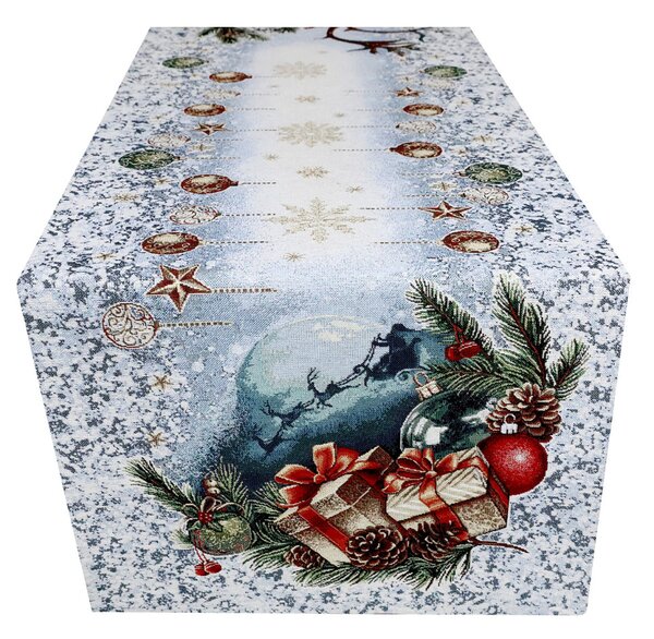 Vianočný gobelínový behúň na stôl 45x140 cm Christmas time Farba Viacfarebná Rozmery 45x140 cm