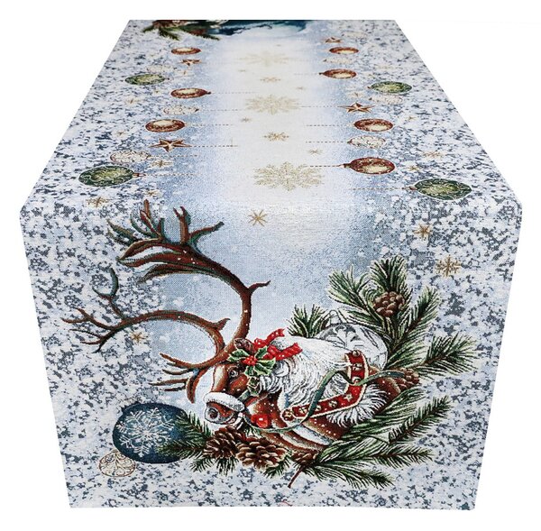 Vianočný gobelínový behúň na stôl 45x140 cm Christmas time Farba Viacfarebná Rozmery 45x140 cm