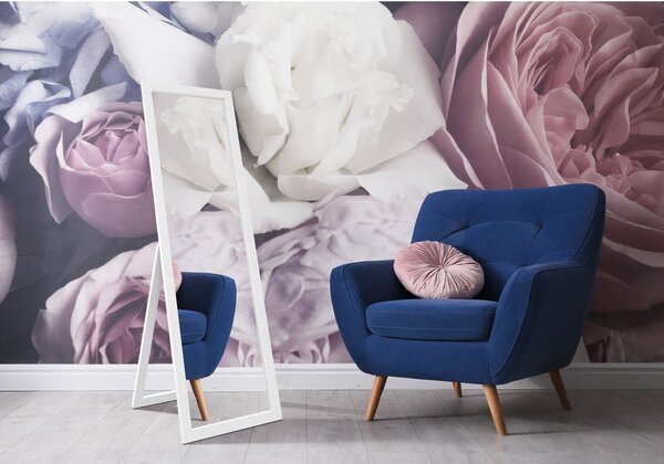 Stojacie zrkadlo v bielom ráme Styler Sicilia, 46 x 146 cm