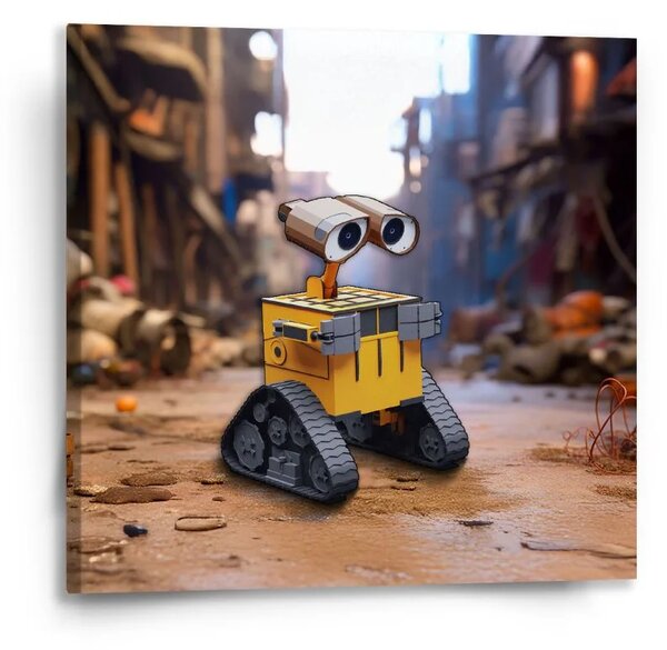 Sablio Obraz Wall-E robot Mesto - 50x50 cm
