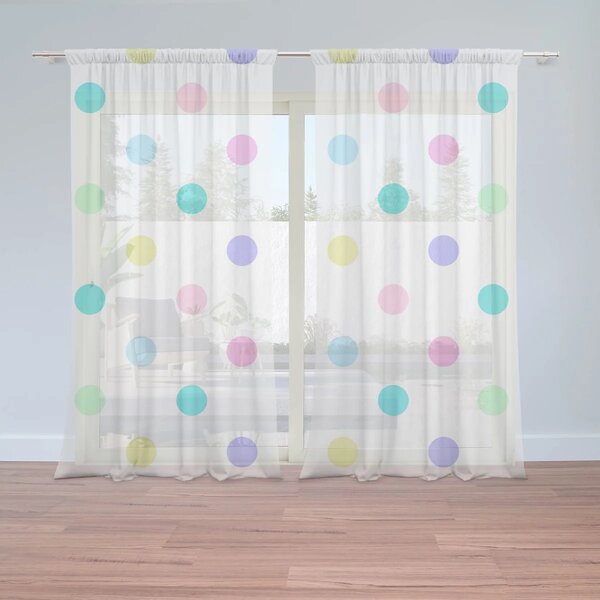 Sablio Záclony Bodka vedľa bodky: 2ks 150x250cm