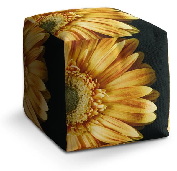 Sablio Taburet Žltá gerbera - 40x40x40 cm