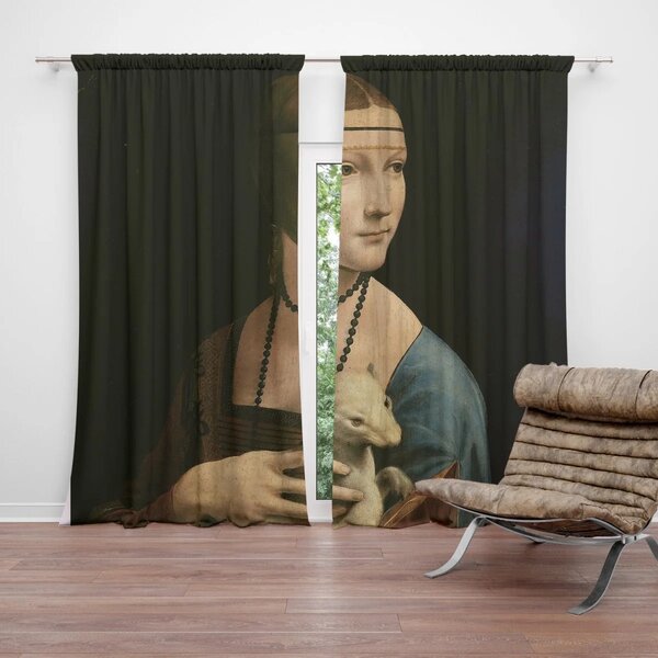 Sablio Záves Dáma s hranostajom - Leonardo da Vinci: 2ks 140x250cm