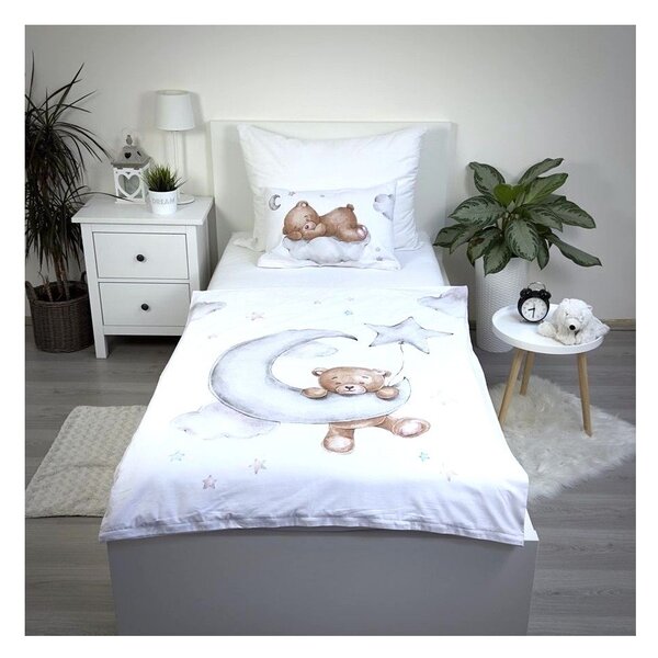 Bavlnená detská obliečka do postieľky 100x135 cm Teddy "Moon" – Jerry Fabrics