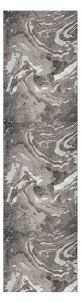 Sivý behúň Flair Rugs Marbled, 60 x 230 cm