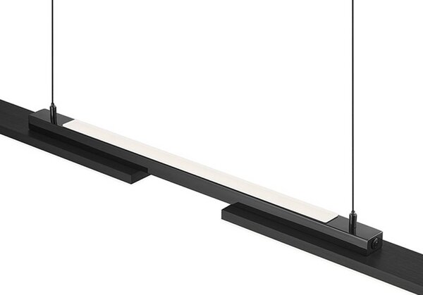 HELL LED závesné svietidlo More, antracitová, dĺžka 120 cm, kovová, Čierna, Obývacia izba / jedáleň, kov, Moderný, Závesné svietidlo