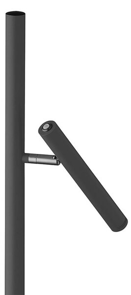 HELL LED stojacia lampa na batérie Streak-B, výška 134 cm, čierna, kovová, Čierna, Obývacia izba / jedáleň, kov, Moderný