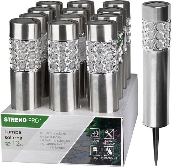 12 ks Lampa Solar Wezen, 375 mm, 1 LED, AAA bal. 12 ks
