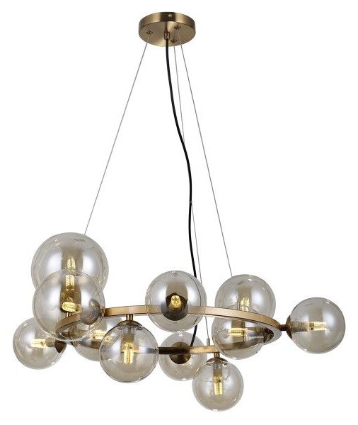 ITALUX PND-406007-11-HBR Canello závesné svietidlo 11xG9 D700mm mosadz, jantárová