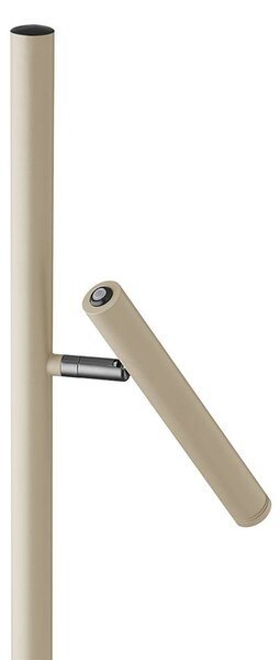 HELL LED stojacia lampa na akumulátor Streak-B, výška 134 cm, piesková farba, kov, Krémová / jantárovo žltá, Obývacia izba / jedáleň, kov, Moderný