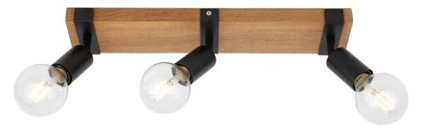 ITALUX SPL-2079-3 Molini stropné bodové svietidlo/spot 3xE27 čierna, drevo