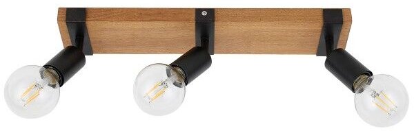 ITALUX SPL-2079-3 Molini stropné bodové svietidlo/spot 3xE27 čierna, drevo