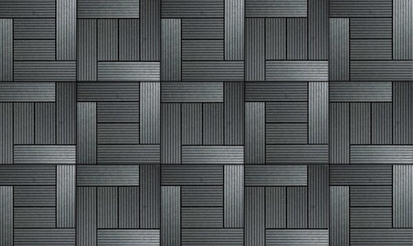 ALFIstyle WPC podlahové dlaždice 30x30 cm, čierna (balenie)