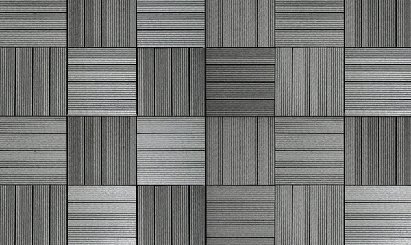 ALFIstyle WPC podlahové dlaždice 30x30 cm, sivá (balenie)