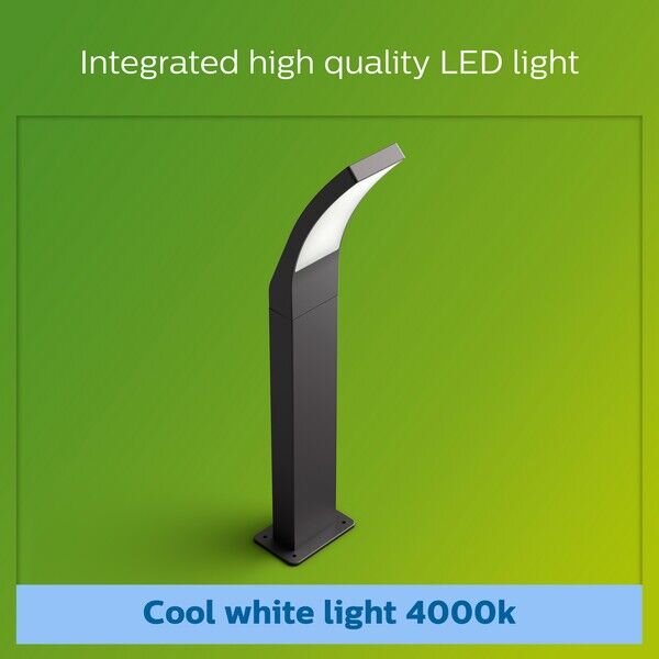 Philips 8719514417779 Splay vonkajšie svietidlo stĺpik LED 12W/1200lm 4000K IP44 antracit