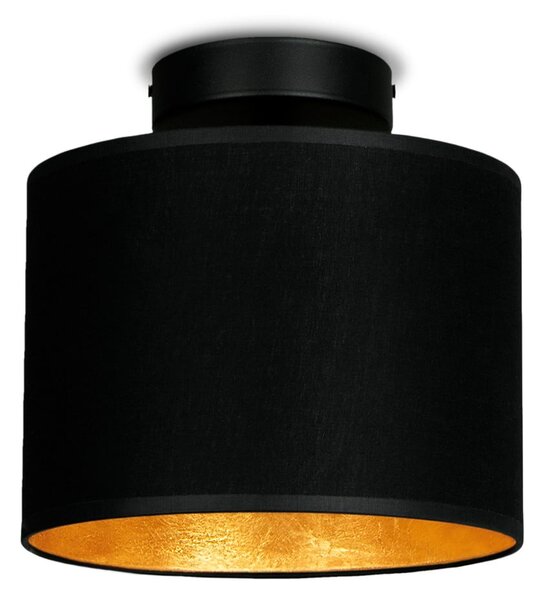 Čierne stropné svietidlo s detailom v zlatej farbe Sotto Luce Mika XS CP, ⌀ 20 cm
