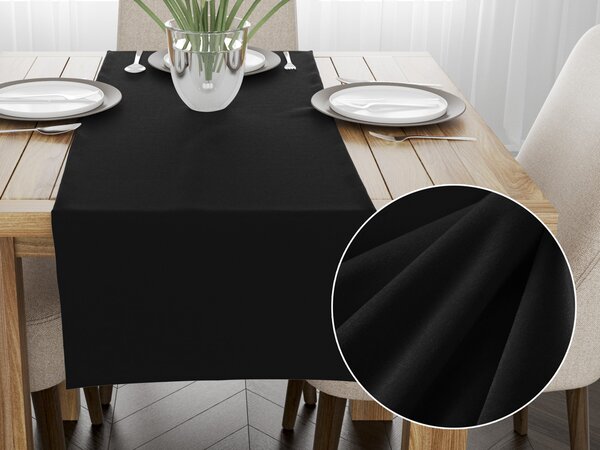 Biante Zamatový behúň na stôl Velvet Prémium SVP-023 Čierny 35x120 cm