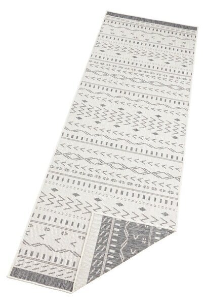Sivo-krémový vonkajší koberec NORTHRUGS Kuba, 250 x 80 cm