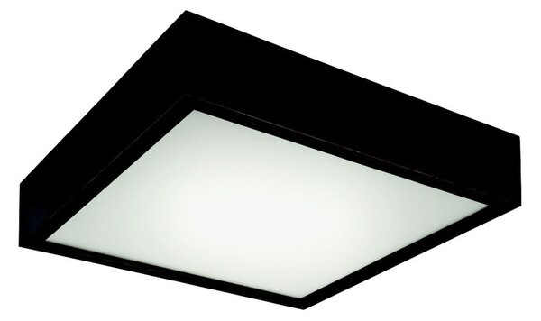 Čierne štvorcové stropné svietidlo Lamkur Plafond, 37,5 x 37,5 cm