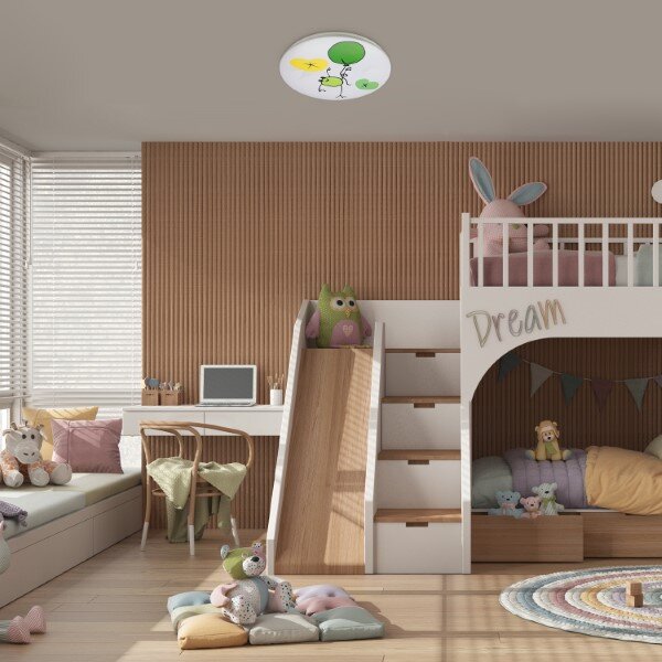 RABALUX 71069 Froggo stropné svietidlo detské D375mm LED 24W/1440lm 3000K biela, viacfarebná