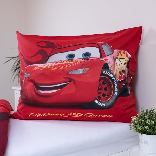 Červené bavlnené detské obliečky na jednolôžko 140x200 cm Cars "Legend" – Jerry Fabrics