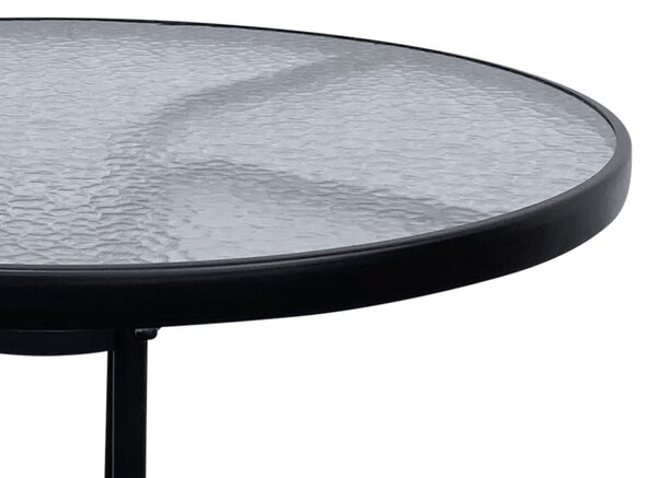 Noela Záhradný jedálenský set Capri 80cm + 4x kovová stolička Ramada