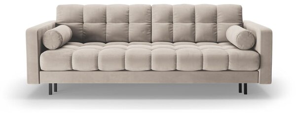 Béžová zamatová rozkladacia/s úložným priestorom pohovka 222 cm Bali – Cosmopolitan Design