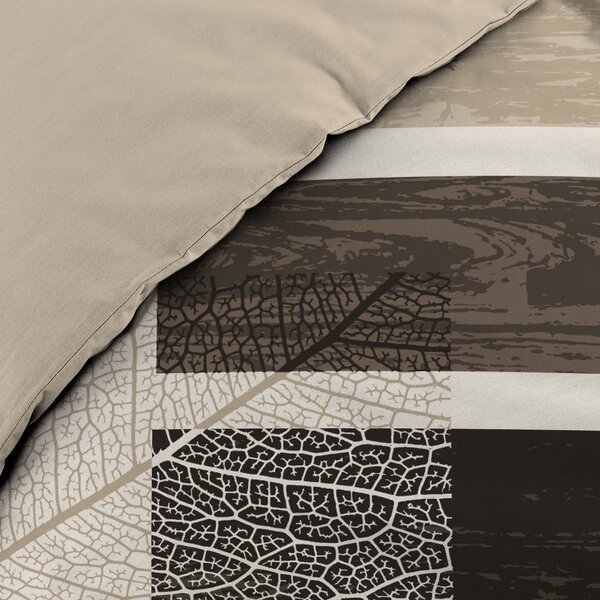 Hnedé bavlnené obliečky na dvojlôžko 200x200 cm So Natural – douceur d'intérieur