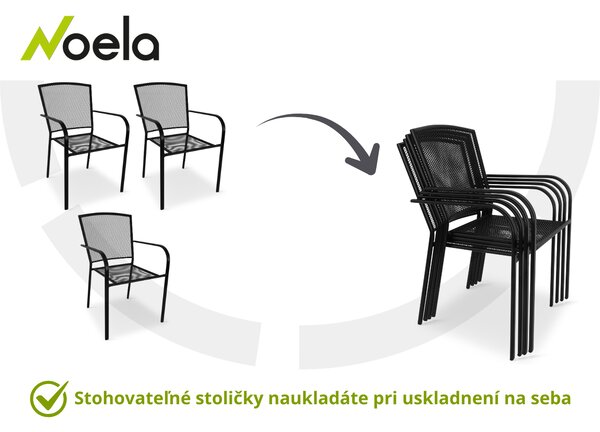 Noela Záhradná kovová stolička Lana steel ZWMC-19